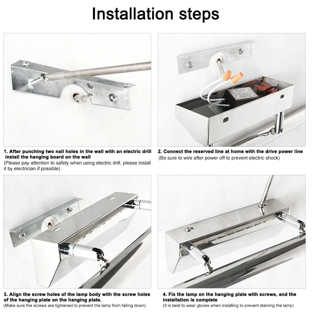 3 Вт/5 Вт/7 Вт светодиодный настенный светильник Зеркало для ванной комнаты теплый