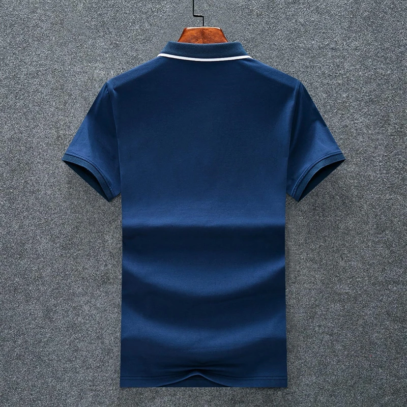 

2020 Men's Fashion Cotton Short Sleeve Polo Shirt Male Solid Color Polo Sleeve Length (cm) Color Style Decoration Material