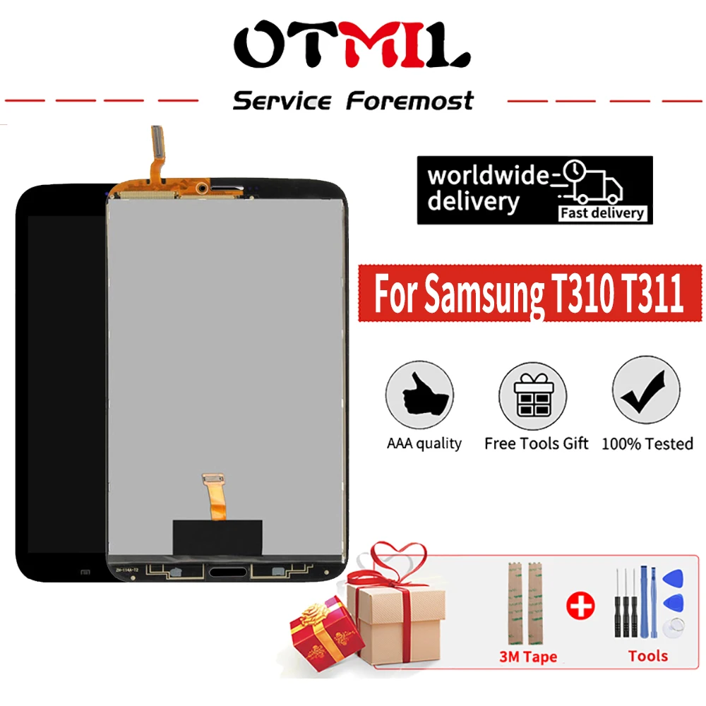 

LCD For SAMSUNG Galaxy T310 T311 LCD Touch Screen With Frame Digitizer For Samsung Galaxy Tab3 8.0 SM-T310 T310 T311 LCD