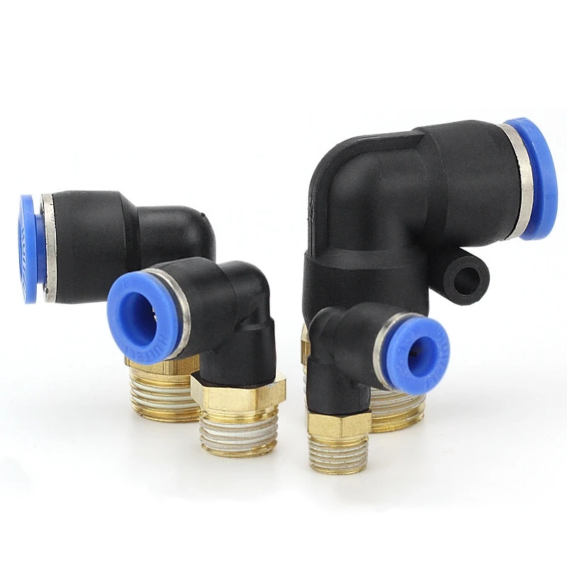 2PCS/Lot PL Pneumatic Male Elbow Connector Fitting Plug Socket Tube Air Push In ONLY OD 14 16MM | Обустройство дома