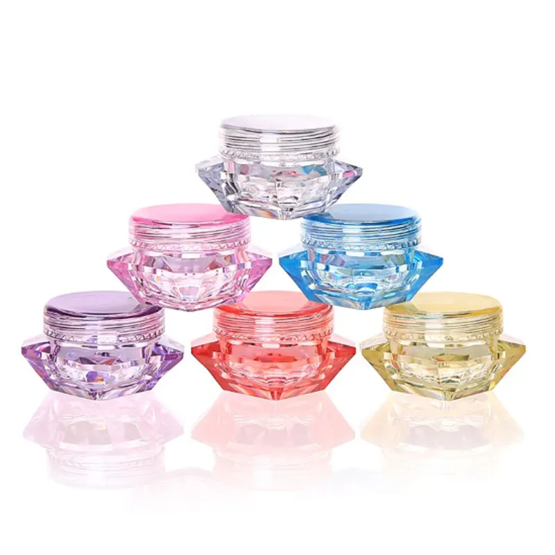 

Enoch 100 шт. 3 г/фотограмма, коробка для кремов в форме алмаза, коробка для образцов кремовой бутылки, 5g Sub-Packaging Box Bottle