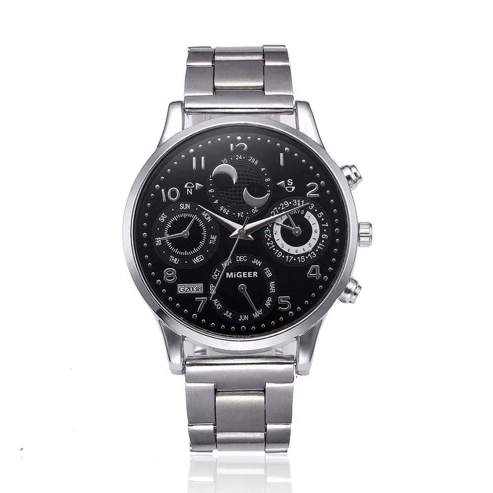 Часы с циферблатом &quotЛуна&quot часы из розового золота роскошные серебряные