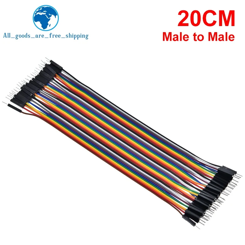 Перемычка TZT 400 шт. кабель Dupont 20 см 3P 2 54 мм штекер гнездо для Arduino|line in|arduino breadboardjumper