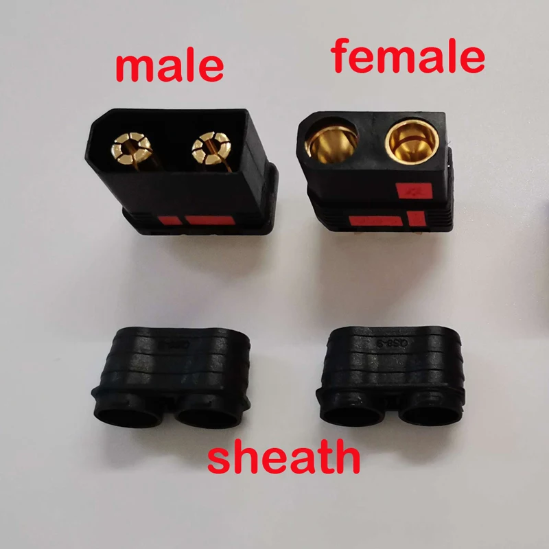 1 пара RC Drone Battery EC8 Anti-spark 8 мм Gold Banana коннектор QS8-S штепсельная вилка с защитной