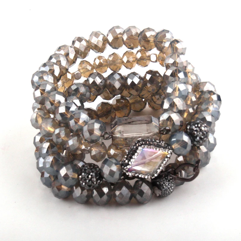 MOODPC модные энергетические браслеты красивые синие женские стеклянные кристаллы