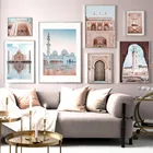 Марокканская мечеть, церковь Lslamic Building, настенная Картина на холсте, скандинавские постеры и принты, настенные картины для декора гостиной