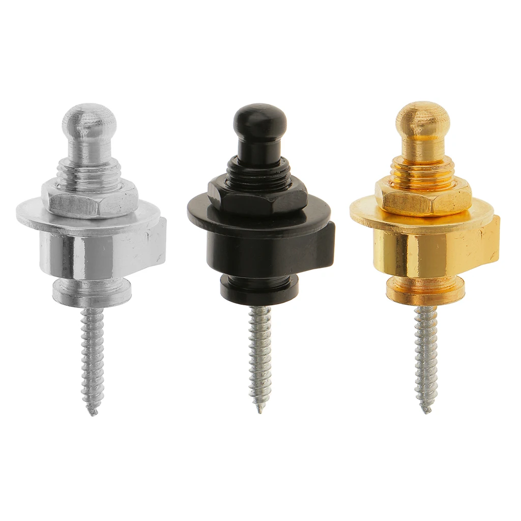 Сплав нескользящий ремень Кнопка Замок серебро для электрогитары и бас | Спорт