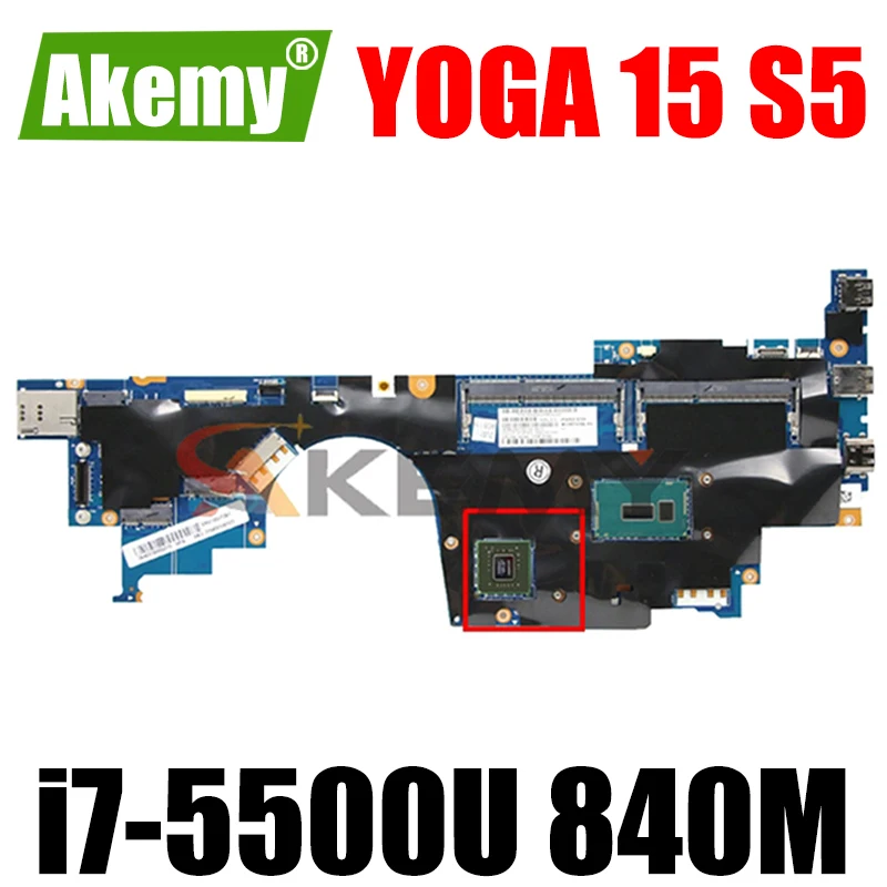 

ZIUS1 LA-B591P Йога 15 S5 Ноутбук Материнская плата, материнская плата Процессор i7-5500U 840 м FRU DDR3 00NY539 00JT361 00NY540