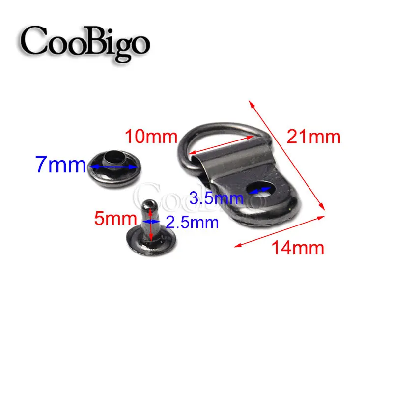 Металлические D-образные кольца с пряжкой практичные ремонтные пряжки для сумки
