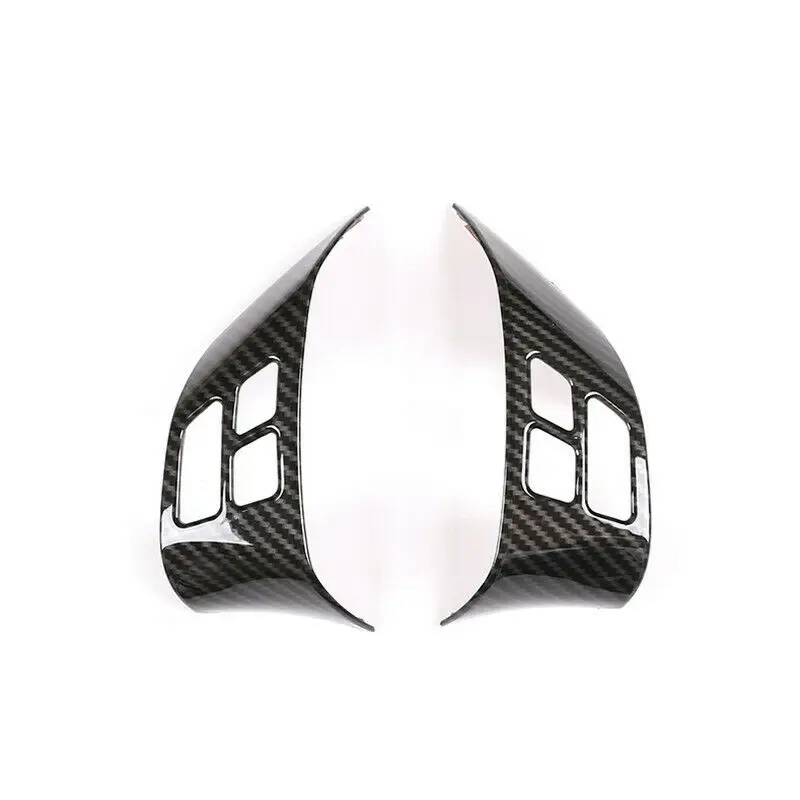 

Carbon Fiber Style Trims 2pcs Steering Wheel Sticker For BMW 3-Series ABS Plastic