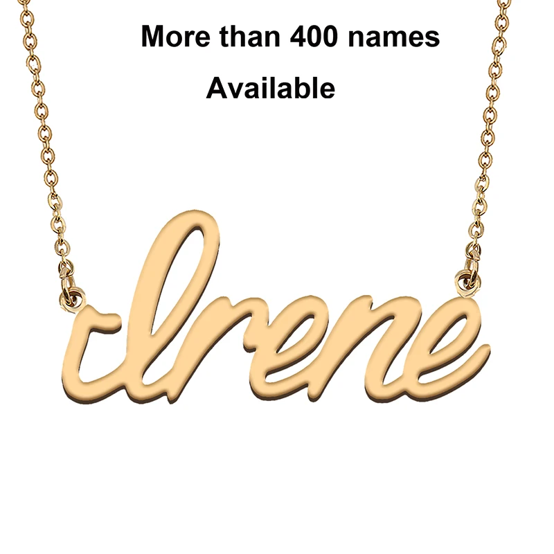 

Cursive Initial Letters Name Necklace for Irene Birthday Party Christmas New Year Graduation Wedding Valentine Day Gift