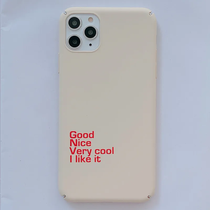 Арт ретро сплошной цвет письмо корейский чехол для телефона iPhone 11 Pro Max X Xsmax XR Xs 6 6S 7