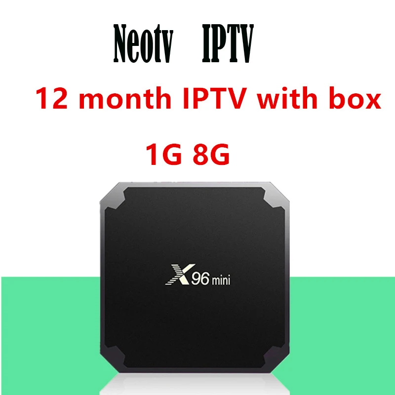 1G 8G With 12m IPTV IP tv Франция Neo tv 1 год код X96 Мини Android 7,1 ТВ приставка S905W X96Mini IP tv Бельгия Нидерланды арабский Франция IP tv подписка - Цвет: 1G 8G With 12m IPTV