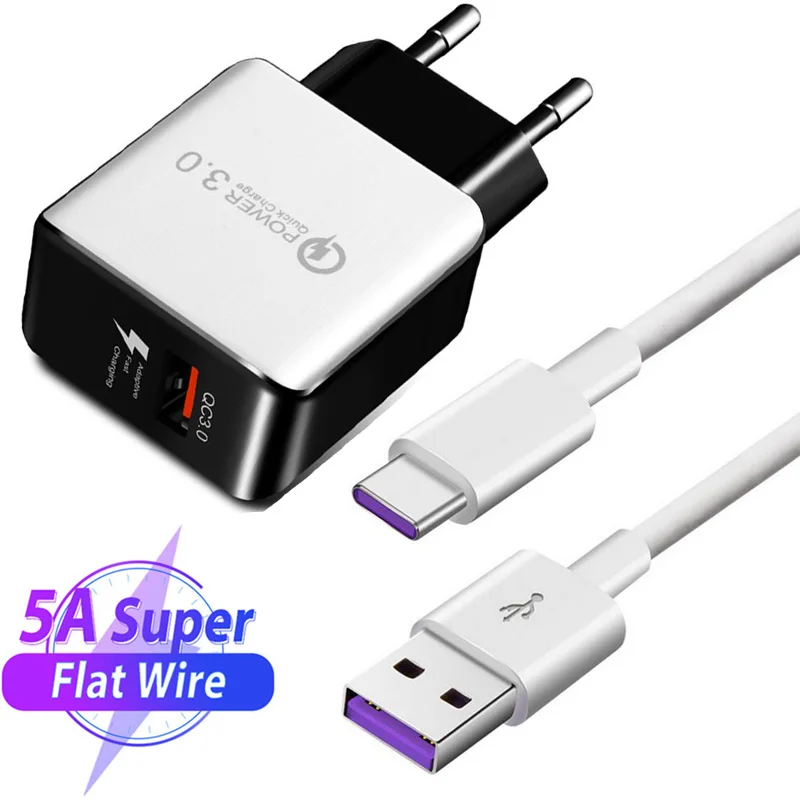 Быстрая зарядка 5А usb type C кабель для huawei P9 P10 Plus P20 P30 Pro mate 10 20 20X30 lite QC зарядного