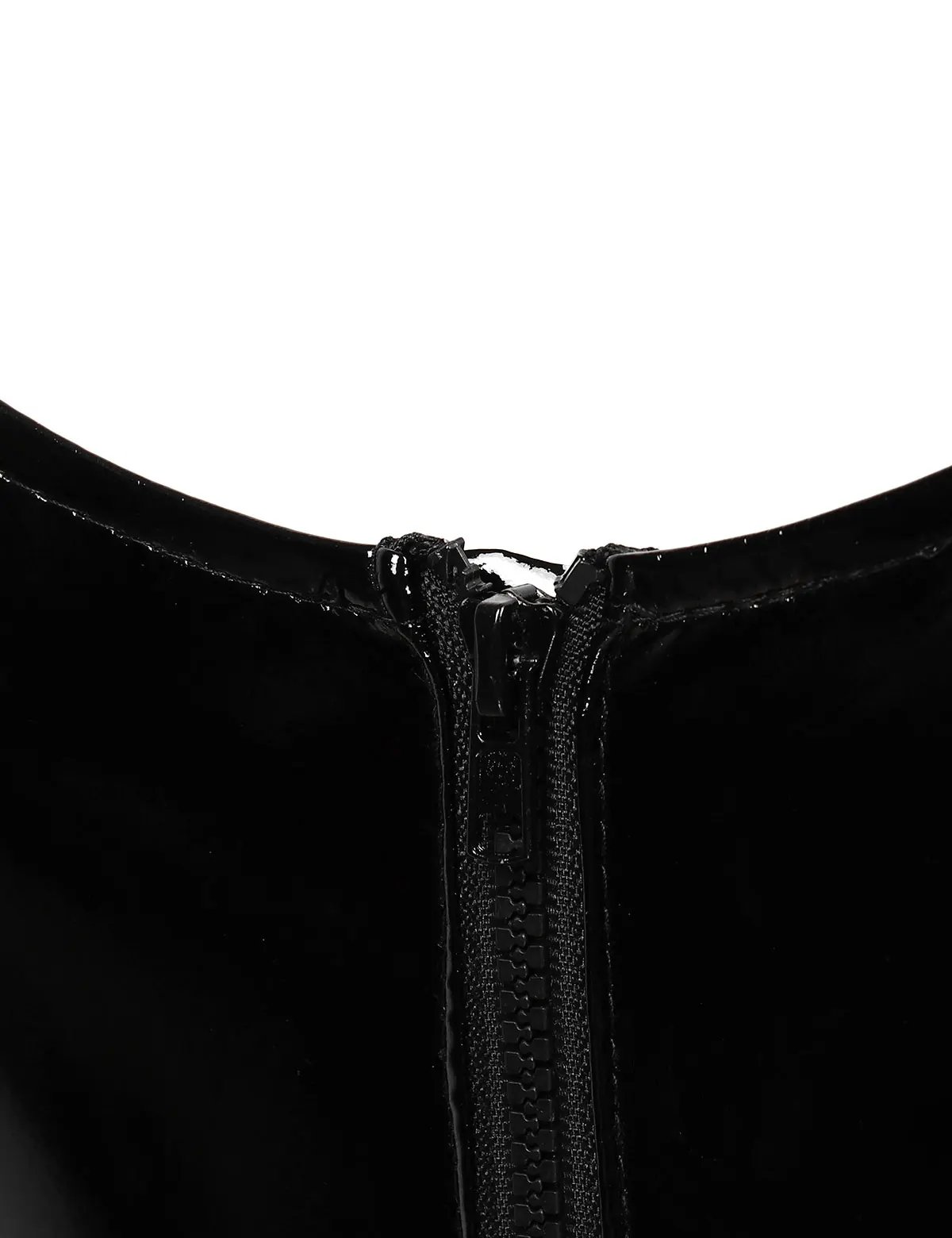 

Womens Fashion Moto Evening Party Bodysuit Jumpsuit Scoop Neck Latex Bodycon Wet Look Zipper Catsuit Pole Clubwear Costumes