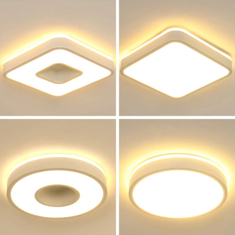 Modern Minimalist Geometric Shape Ceiling Chandelier Lamp Living Room Bedroom Study Led Square Round Acrylic Lighting