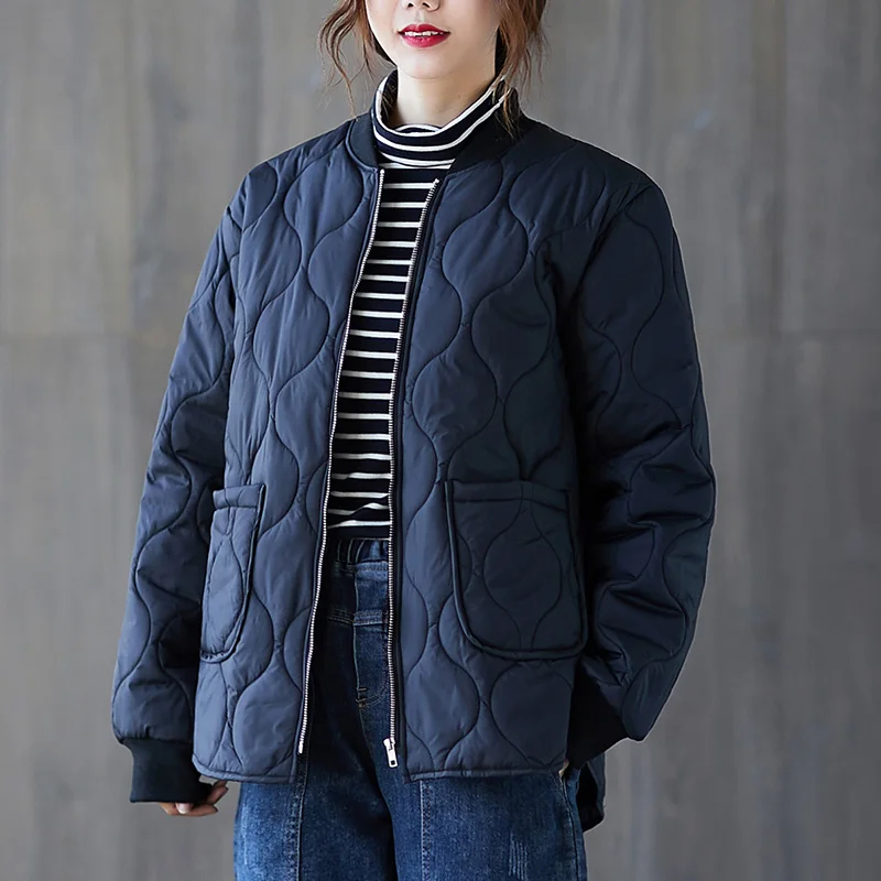 Куртка-бомбер женская осенне-зимняя короткая стеганая | Женская одежда