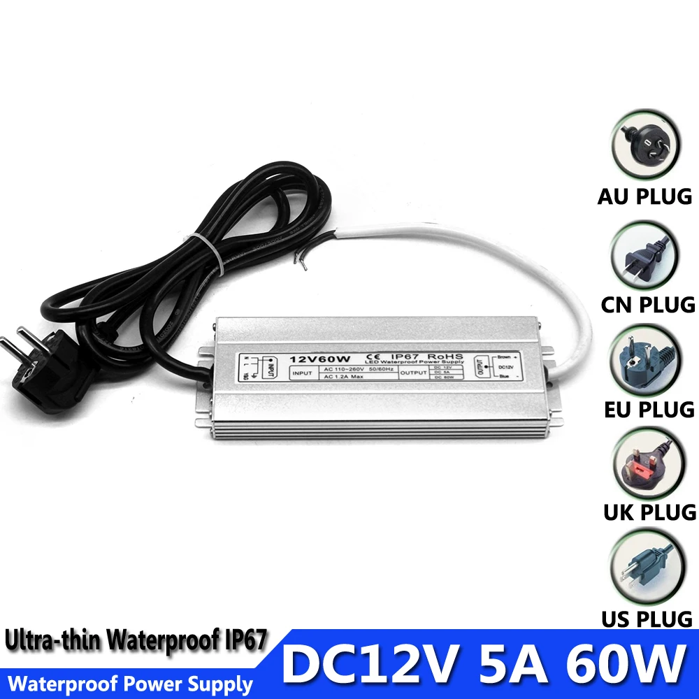 Водонепроницаемый IP67 DC24V DC12V 60W 100W 120W 150W источник питания Переключение