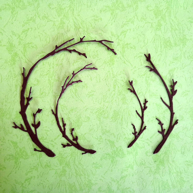 Металлические Вырубные штампы в виде ветки ивы Новинка 2019 изделия дерева