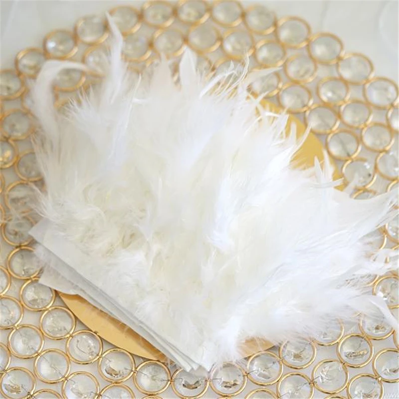 

10 Meters Turkey Marabou feather Trims Fringe Stripped feathers Ribbon Width 10-15cm for Dress Clothing Crafts plume Decoration