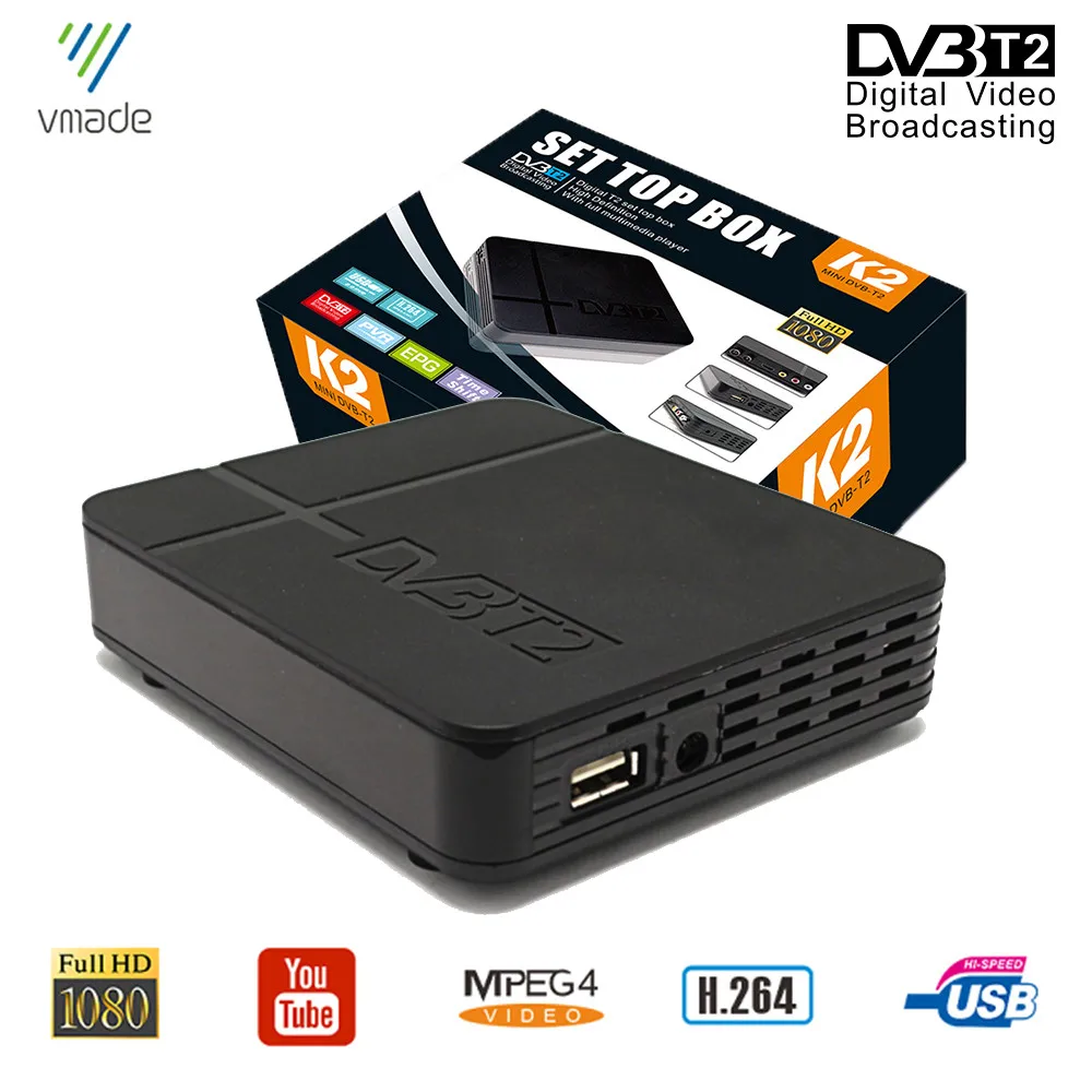 Цифровой ресивер DVB T Full HD 1080P Vmade для эфирного сигнала с поддержкой Wi Fi/2 H.264 Youtube PVR 3D