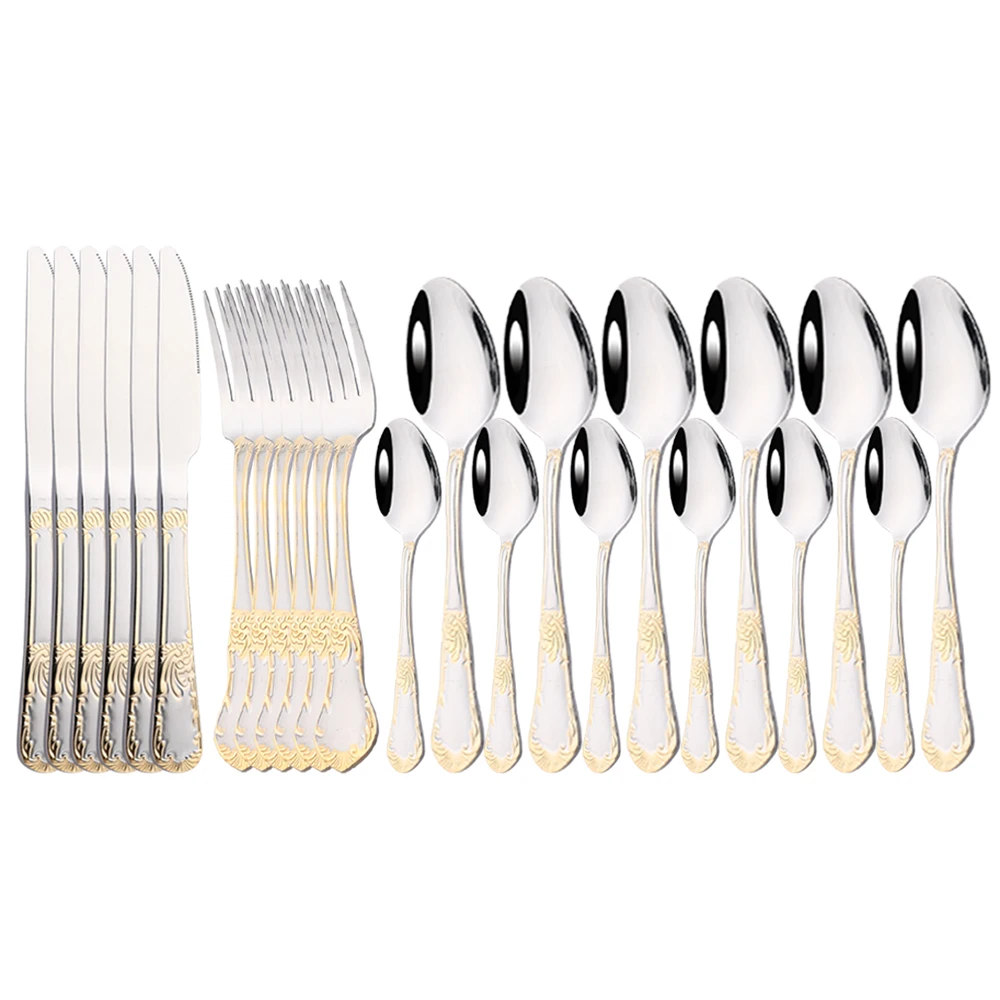 Набор столовых приборов из нержавеющей стали в стиле ретро | Дом и сад