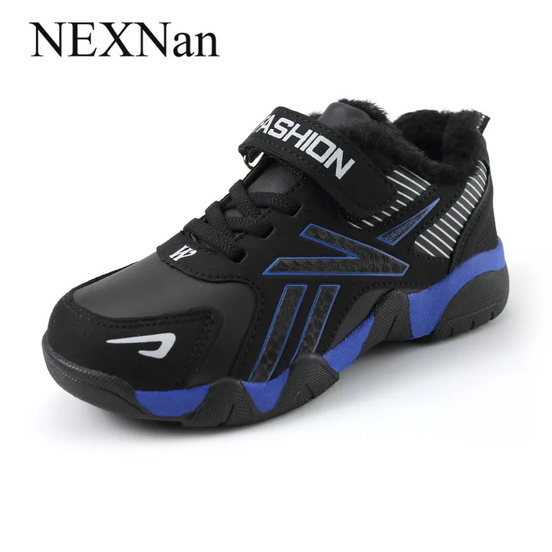 

NEXNan Winter Children Shoes For Kids Sneakers Boys Casual SHoes Girls Snow Sneakers Plush Warm Leather Sport chaussure enfant