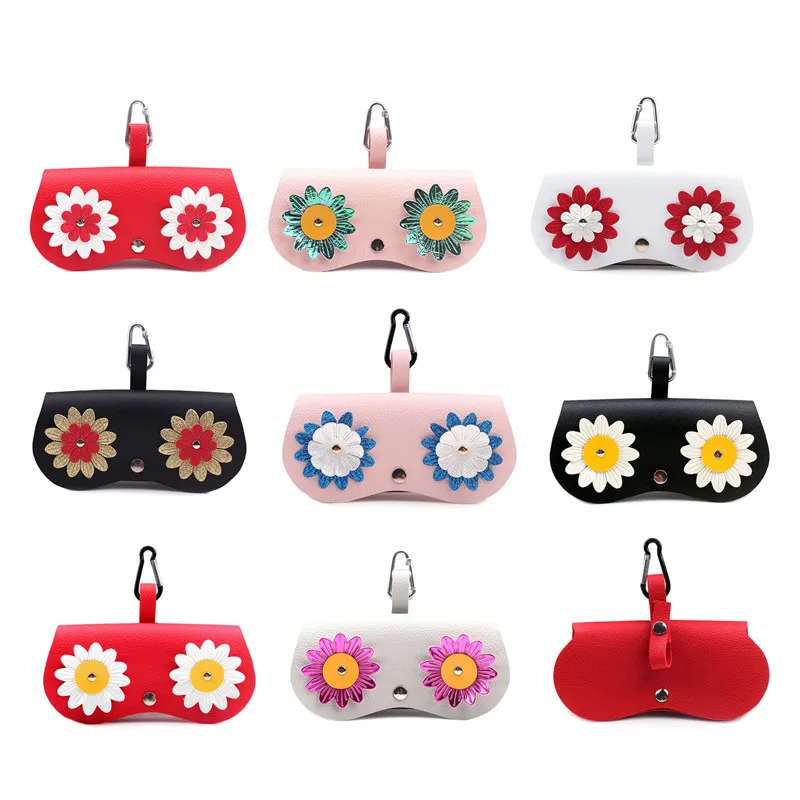 New Popular Flowers Glasses Case Multi-function Eyeglasses Cute Women Sunglasses Storage Protection PU Leather Bag | Аксессуары для