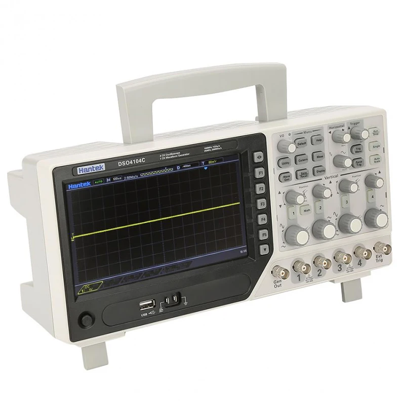Цифровой осциллограф Hantek DSO4104C 4CH 100 MHz 1GSa/s + 1CH генератор сигналов с функцией Arbitary |