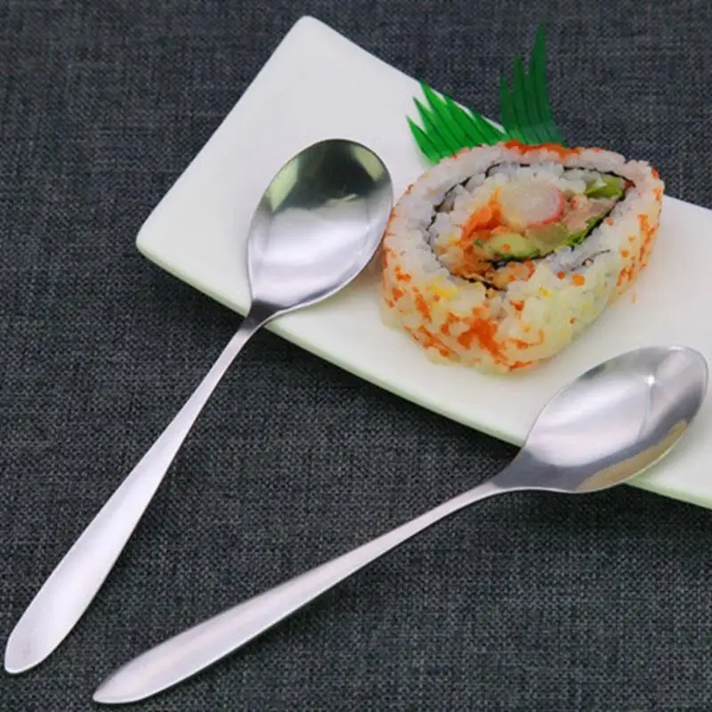 

Набор серебряных ложек из нержавеющей стали, Скандинавская ложка с длинной ручкой для перемешивания коктейлей, кофе, десертов, европейская ...