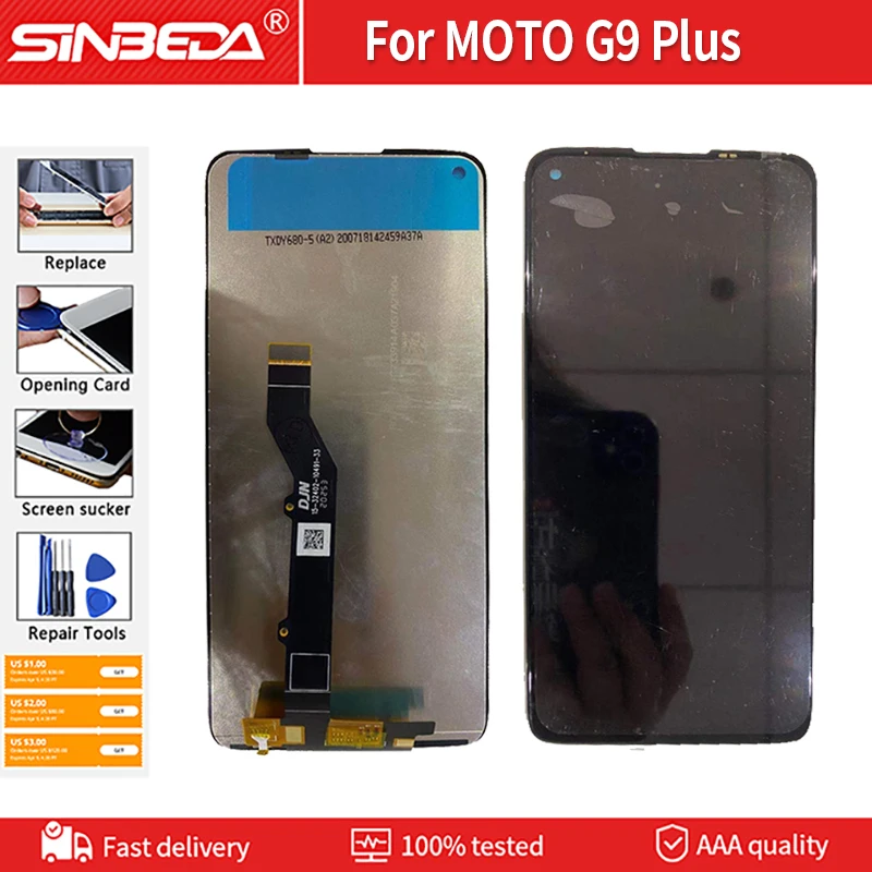 Оригинальный ЖК-дисплей в сборе для Motorola MOTO G9 Plus ЖК-дисплей дигитайзер Запасные части для Moto G9 PlusLCD экран