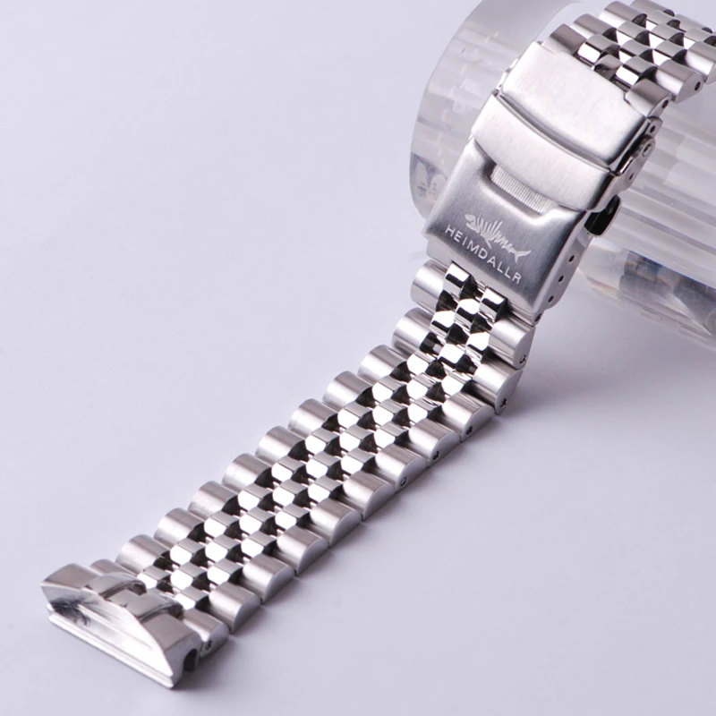 Heimdallr Brushed 20mm Width Stainless Steel SBDX001 Bracelet Deployment Buckle Suitable For Men's Watch