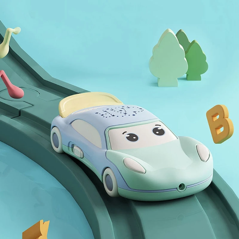 

Sound Toy Smart Baby Car Shape Phone Toy with Star Projector & Story Telling Function Crawl Educational Toys Musical Toy