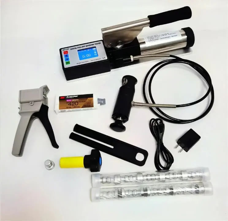 

Manual Digital Pullout Adhesion Tester, Built-in Rechargeable Lithium Battery, No External Power Supply