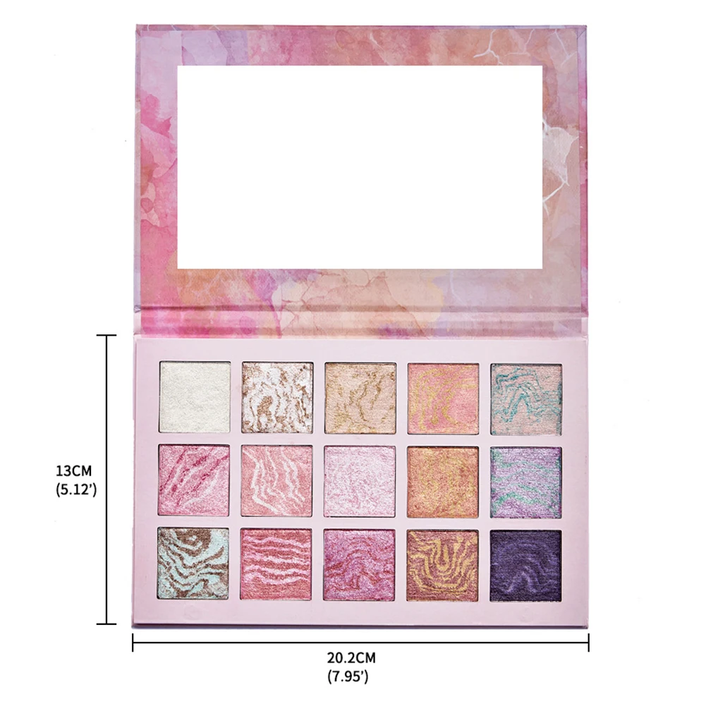 

Eyeshadow Palette Colorful Shadows Palett Glitter Highlighter Shimmer Make Up Pigment Matte Eye Shadow Pallete Marble 15 Color
