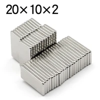 510204060 pcs 20x10x2 block ndfeb neodymium magnet n35 super powerful imanes permanent magnetic 20102