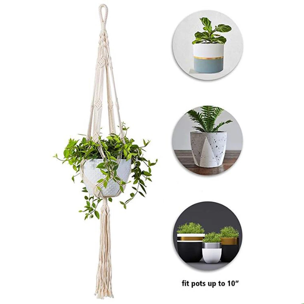 Вешалка для растений держатель садового цветочного горшка веревка подвешивания