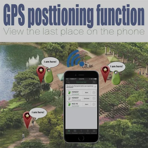 Автомобильный GPS-трекер, беспроводной Bluetooth-трекер с сигнализацией для защиты от потери, устройство отслеживания домашних животных