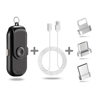 Black Small Set Портативное магнитное зарядное устройство для iPhone Micro usb type C мини магнитное зарядное устройство - Цвет: Black Small Set