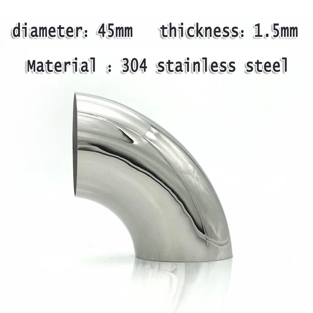 Запасные выхлопные трубы локоть авто двигатель из нержавеющей стали серебряные