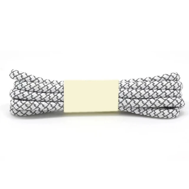 White 1 пара флуоресцентных кроссовок, шнурки, спортивные шнурки, светоотражающие круглые шнурки, обувь, кружева, светлый шнурок, аксессуары для обуви 100/120 см - Цвет: White