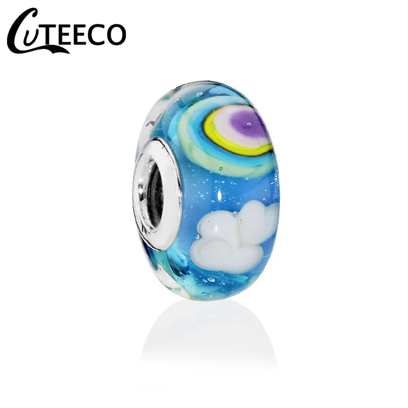 CUTEECO Европейский Радужный стеклянный бисер Подходит для оригинального бренда
