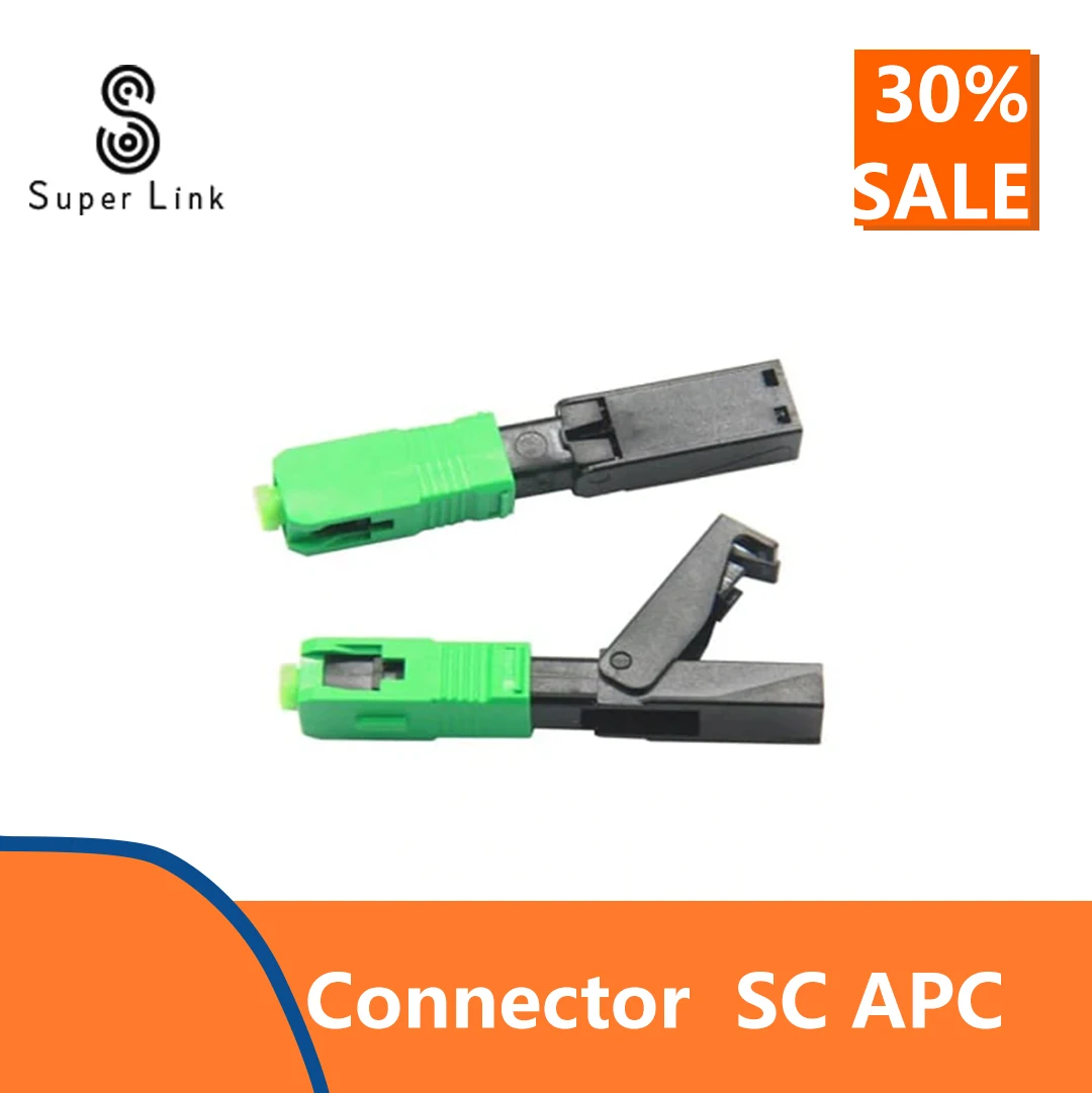 SC APC Одномодовый волоконно-оптический Быстрый Соединитель FTTH SM оптический