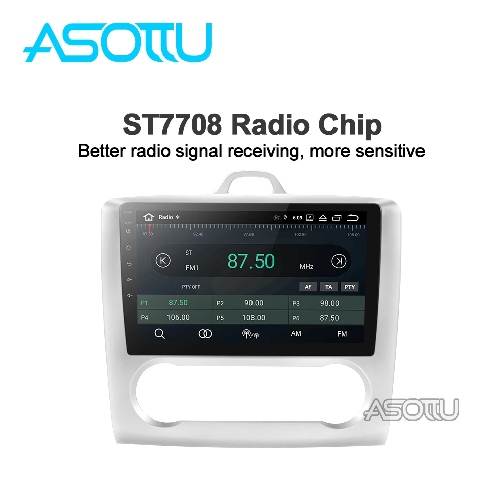 Asottu FO603 Android 9 0 PX6 автомобильный DVD для Ford focus 2 MK2 при температуре не выше 2004 2005 2006 2007