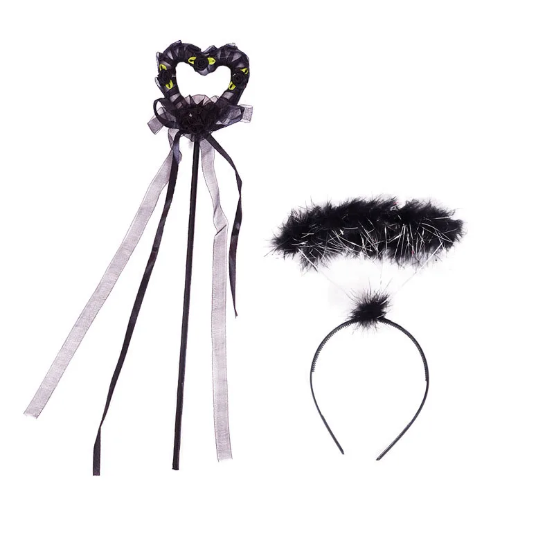 Black White Feather Angel Wing Child Adult Cosplay Show Costume Prop Wedding Party Halloween Christmas Navidad Decorations - Цвет: D