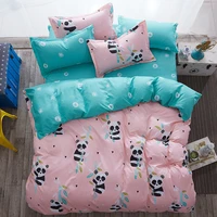 cartoon panda 4pcs girl boy kid bed cover set duvet cover adult child bed sheets and pillowcases comforter bedding set 2tj 61010