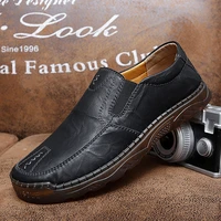 man new fashion cow split hand sewn casual shoes hombre comfy soft loafer moccasins male slip on driving shoes plus size 38 47