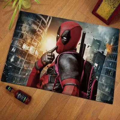 Игрушки Marvel Мстители Железный человек Человек-паук Халк Дэдпул плюшевый коврик Капитан Америка Бэтмен хлопок Рождественский подарок Дети - Цвет: Бургундия