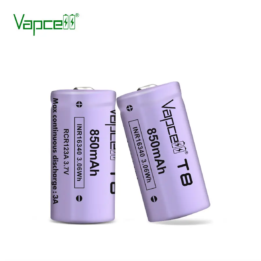 Оригинальный литий-ионный аккумулятор Vapcell 16340 850 мА · ч 3 А T8 7 в 4 шт. | Электроника