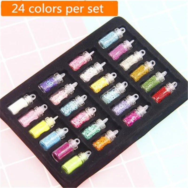 24 шт. Блестящий наполнитель пушистый полимерный слайм игрушки для детей шармы